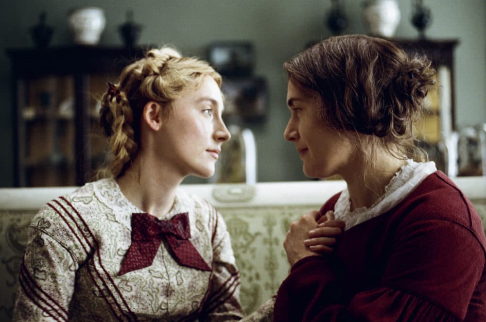 Saoirse Ronan (left) and Kate Winslet in the film "Ammonite." (Courtesy NEON)
