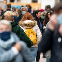 People walk through the pedestrian zone on Spitalerstraße in Hamburg, Germany(Axel Heimken/Picture Alliance via Getty Images)