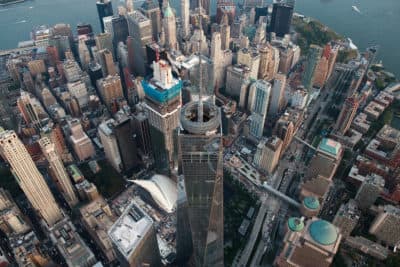 An aerial view One World Trade Center in Lower Manhattan, Sept. 8, 2016 in New York City. (Drew Angerer/Getty Images)
