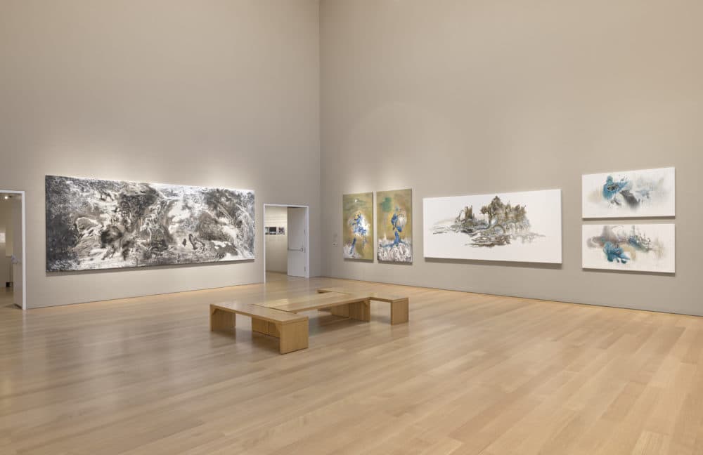 Gallery view of "Shen Wei: Painting In Motion" at the Isabella Stewart Gardner Museum. (Courtesy Isabella Stewart Gardner Museum)