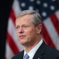 Gov. Charlie Baker speaks in November. (Matthew J. Lee/The Boston Globe via Getty Images)