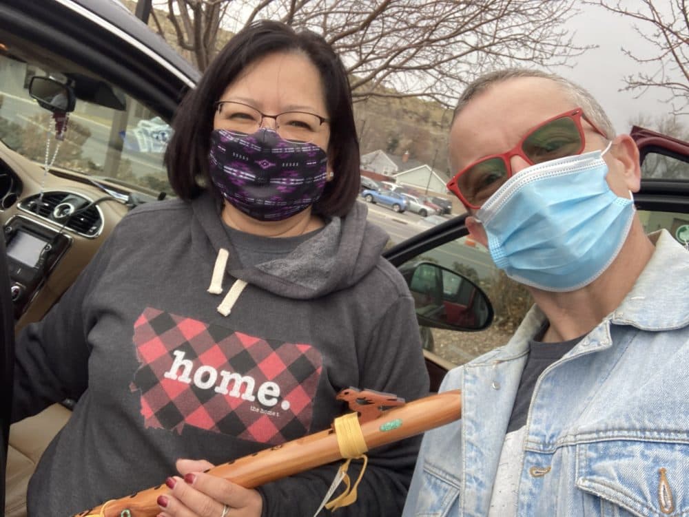 Nurse Joey Traywick (right) and Amy Old Mouse, J.D.’s wife. (Coutesy)