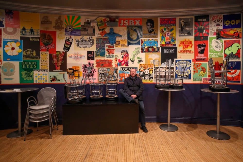 Joe Shanahan, owner of iconic Chicago concert venue Metro, sits inside his venue on December 29, 2020. (Kamil Krzaczynski/AFP via Getty Images)