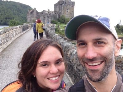 The author and his late wife, Laura Levis, in Scotland. (Courtesy)