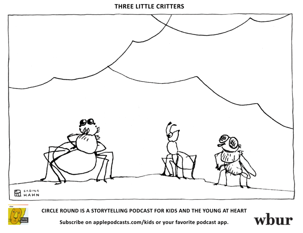 ("Three Little Critters" by Sabina Hahn)