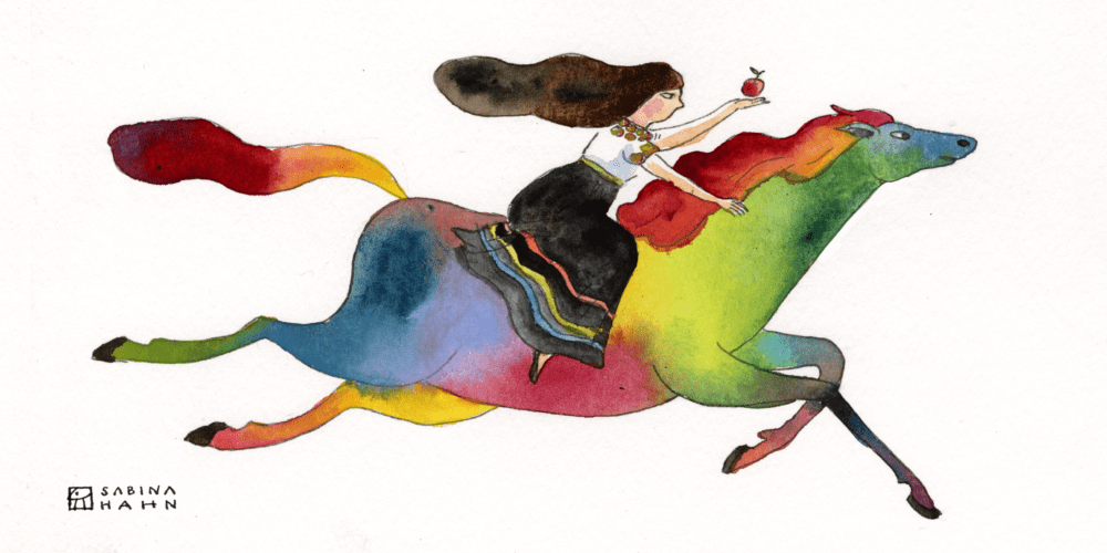 ("The Horse of a Different Color" by Sabina Hahn)