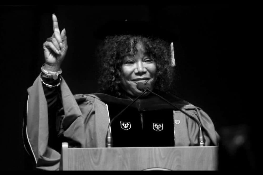 Ruby Bridges delivers commencement address at Rhode Island College in 2019. (Courtesy)