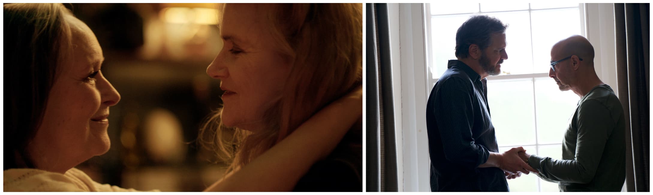 Left image: A still from "Two of Us." (Courtesy Magnolia Pictures) Right image: A still from "Supernova." (Courtesy Bleecker Street Media)