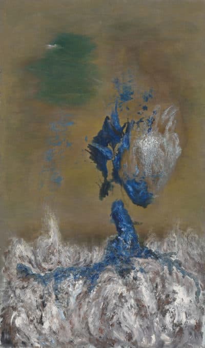Shen Wei, "Suspension in Blue, Number 6," 2018. (Courtesy Stewart Clements/Isabella Stewart Gardner Museum)