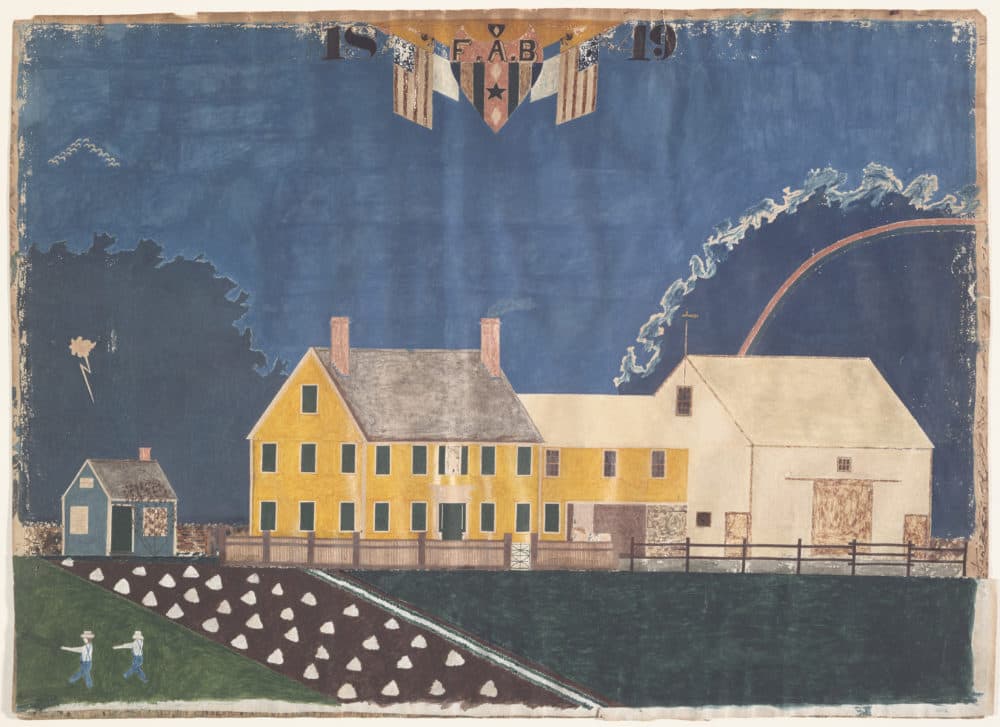 "Farmstead in Passing Storm," unidentified artist, 1849. (Courtesy Museum of Fine Arts, Boston)
