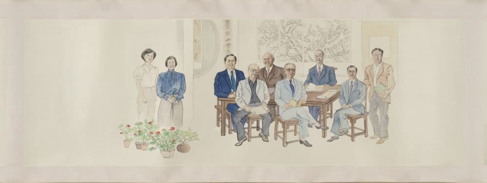 "Elegant Gathering at the Laixi Residence" (1985) by Wan-go H. C. Weng. (Courtesy Museum of Fine Arts, Boston)