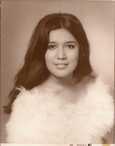 Leticia "Nina" Gloria in high school. (Courtesy)