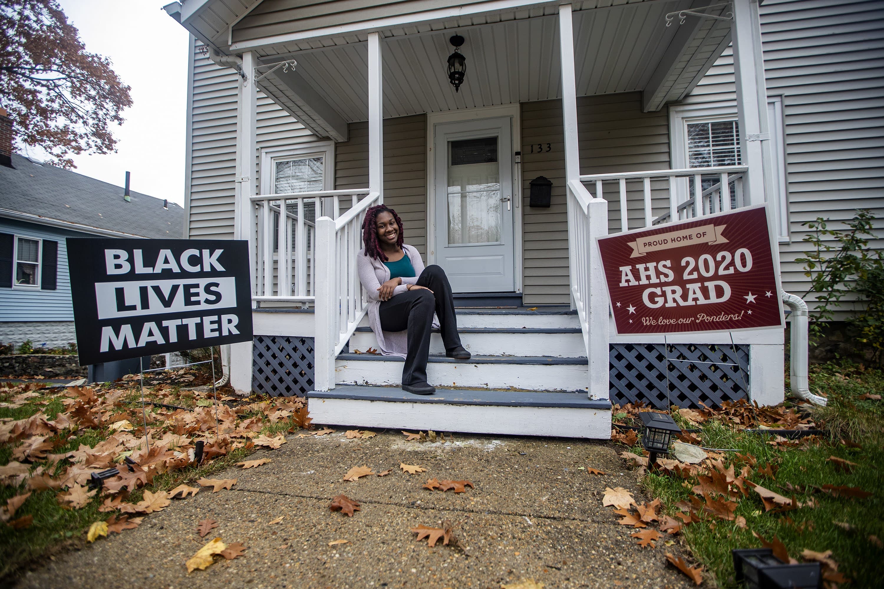 Because of the pandemic, Doralee Heurtelou has given up on her dream of attending Howard or Temple, and enrolled in UMass Lowell instead. (Jesse Costa/WBUR)
