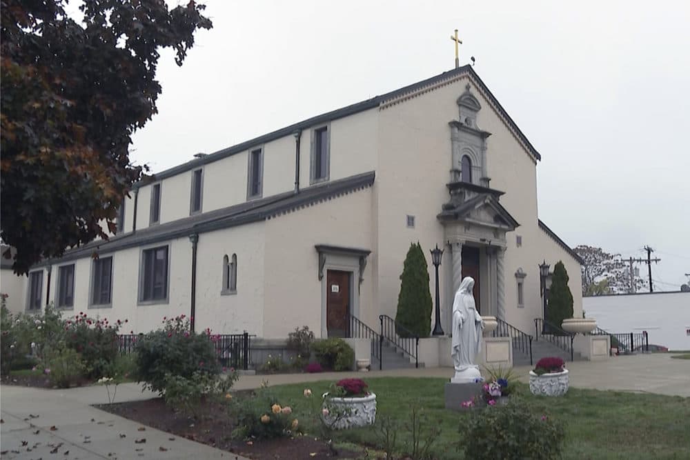 This Oct. 28, 2020, image shows the St. Francis of Assisi School in Braintree, Mass. Despite the Boston archdiocese’s access to cash and other readily available funds, it closed 11 schools last spring, including this one, often citing revenue losses due to the pandemic. (Rodrique Ngowi/AP)