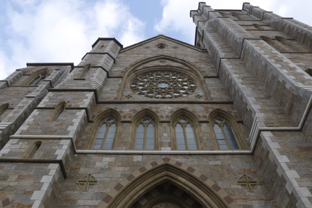 This Jan. 22, 2021, photo shows the Cathedral of the Holy Cross in Boston. Overall, the nearly 200 dioceses in the U.S. and other Catholic institutions received at least $3 billion from the federal government’s small business emergency relief program. (Bill Sikes/AP)