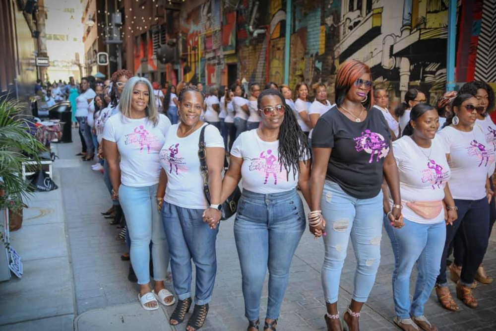 The Ladies Entrepreneur Empowerment Circle stands together. (Courtesy)