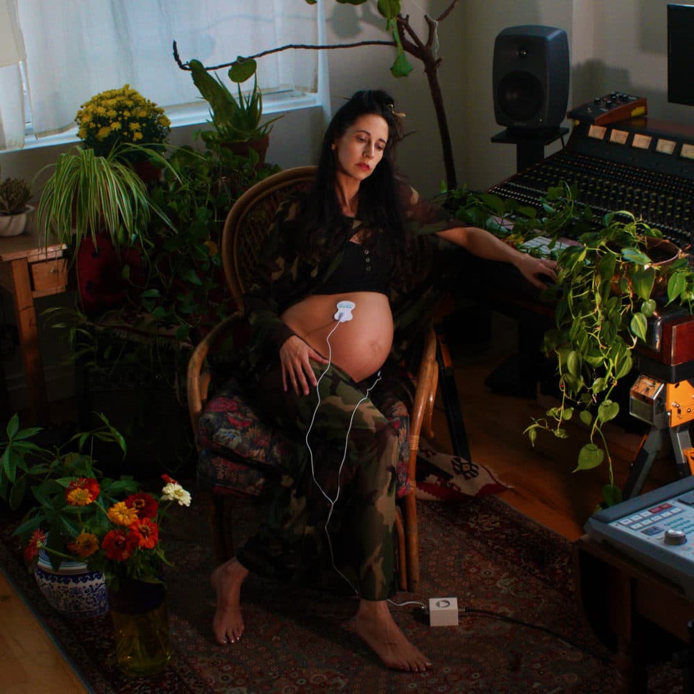 Elizabeth Hart during the recording of "Sounds of the Unborn." (Naomi Fisher)