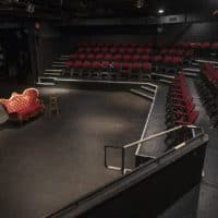 Boston performance venues, like the Plaza Theatre at the Boston Center for the Arts, are not racing to resume performances, despite new state guidelines allowing 50% capacity. (Jesse Costa/WBUR)