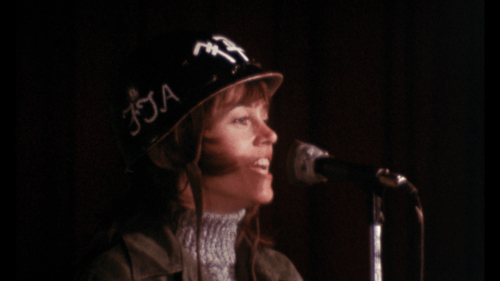 Jane Fonda in a still from the documentary "F.T.A." (Courtesy Kino Lorber)