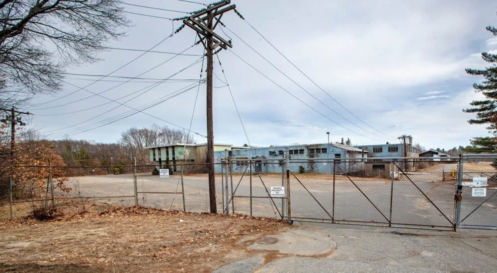 The Olin Corporation Superfund site in Wilmington. (Jesse Costa/WBUR)