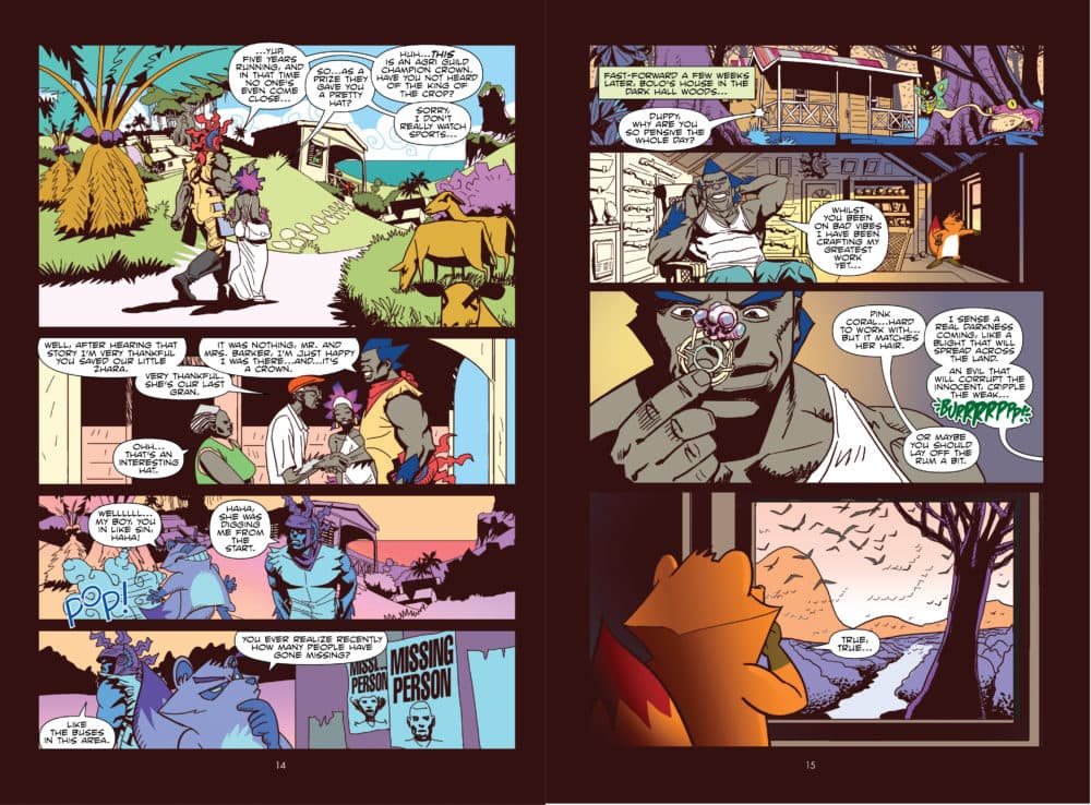 Excerpt from "Hardears." Art by Matthew Clarke. (Courtesy of Abrams ComicArts/Megascope)