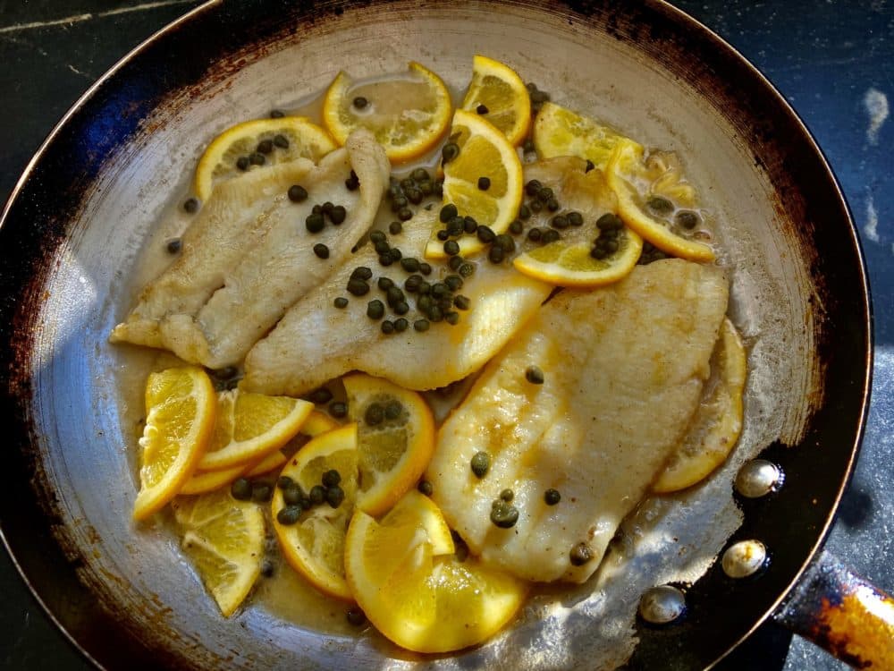 Fillet of sole piccata. (Kathy Gunst)