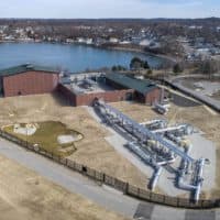 The Weymouth gas compressor station. (Robin Lubbock/WBUR)