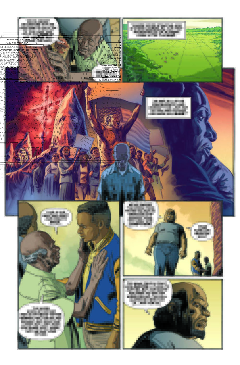 The story of the Holland family farm in Mississippi told in "Represent!," part of the DC Comics' Heritage series. (DC Comics)