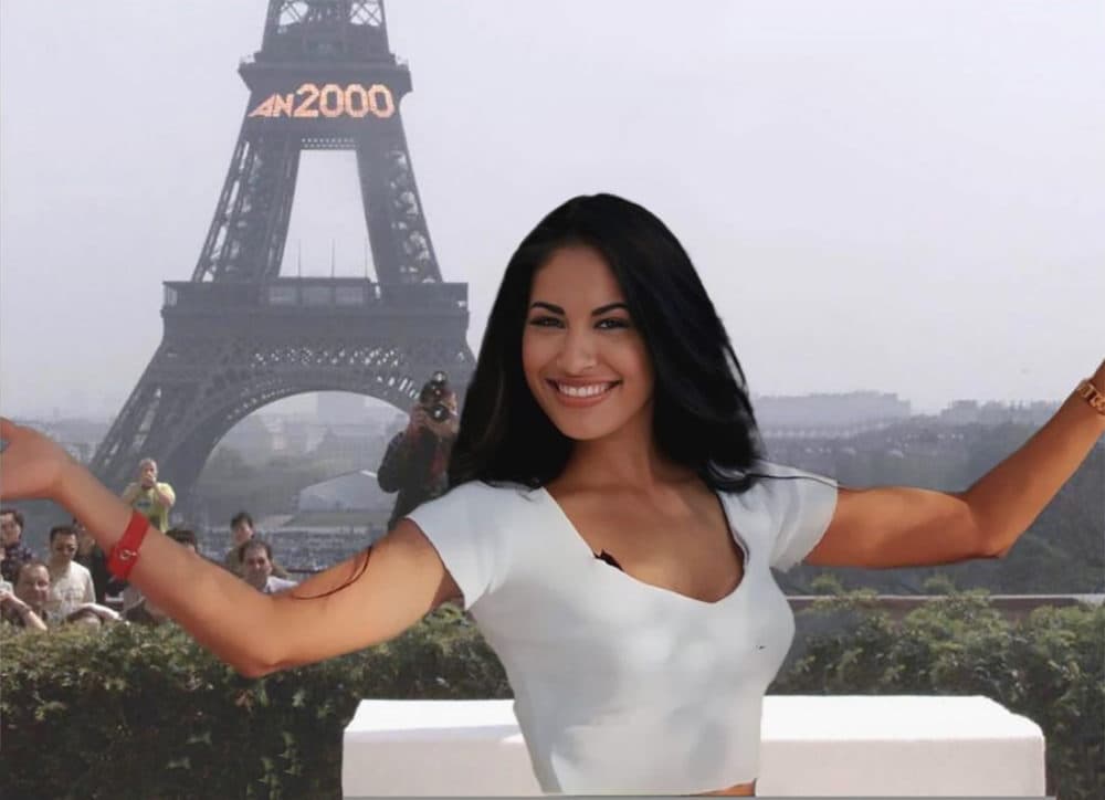 A Selena photo edited to take the singer from Texas to Paris.