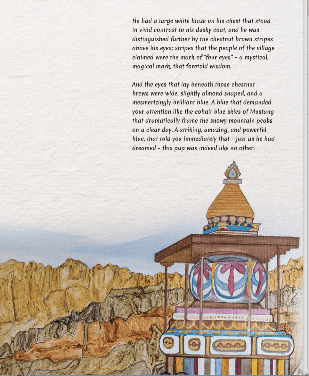 A page from "The Ambassador's Dog" by Scott DeLisi. (Illustration by Jane Lillian Vance)