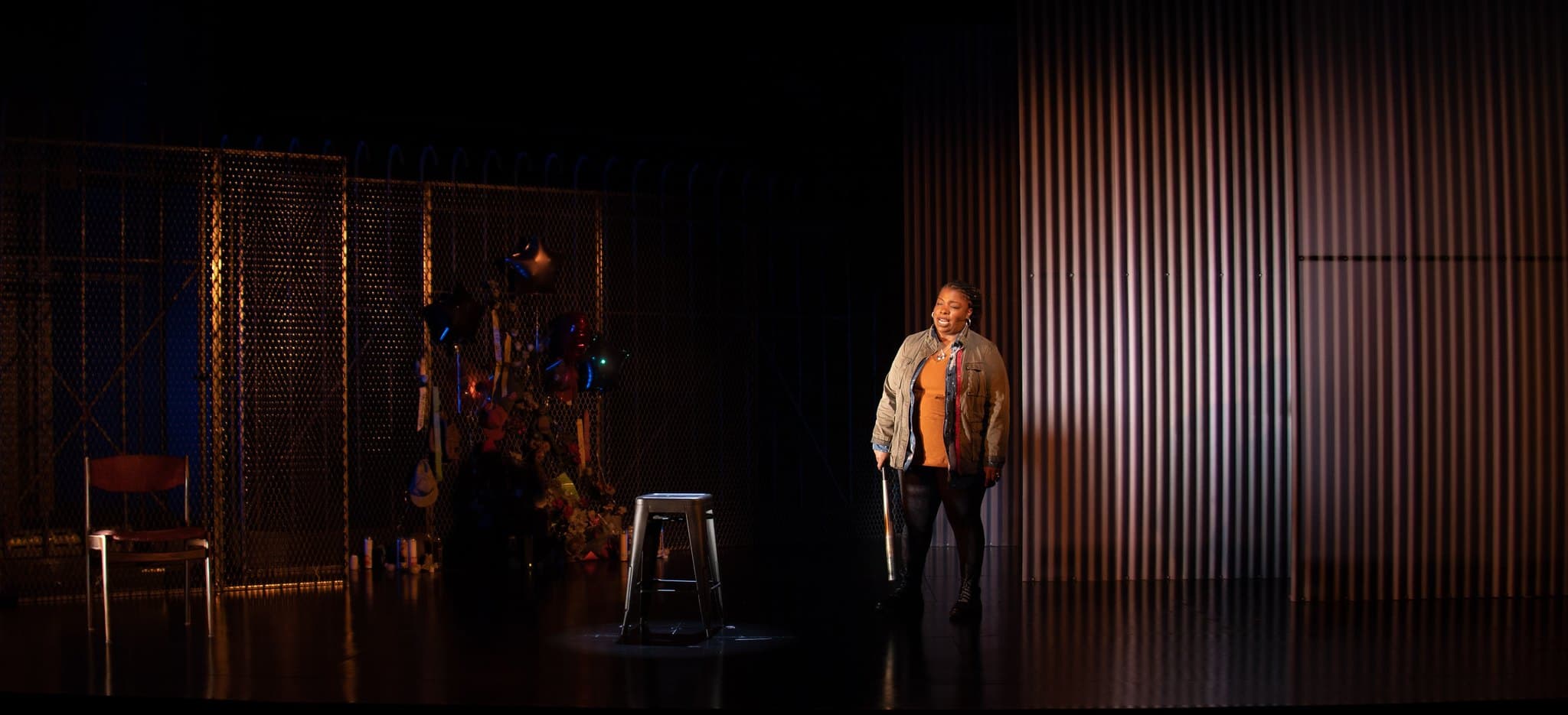 Maiesha McQueen in Merrimack Repertory Theatre's "Until the Flood." (Courtesy Kathy Wittman)