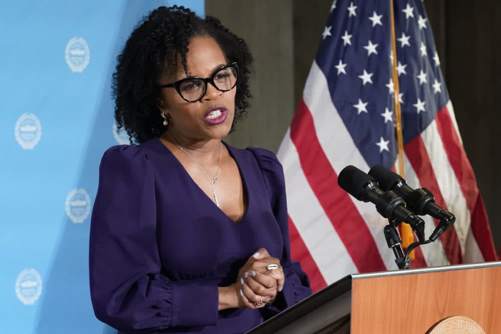 Acting Mayor Kim Janey. (Elise Amendola/AP)