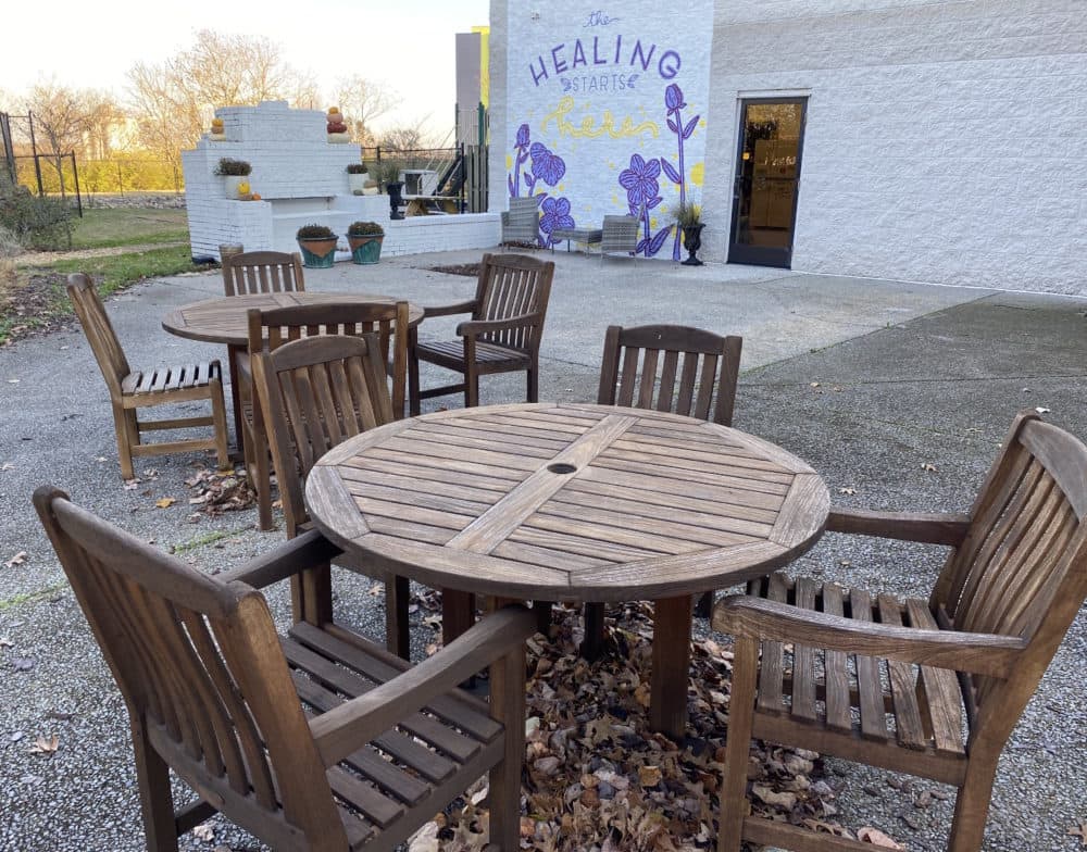 The "healing garden" at the Sexual Assault Center gives clients a way to have therapy outside amid the pandemic. (Natasha Senjanovic)