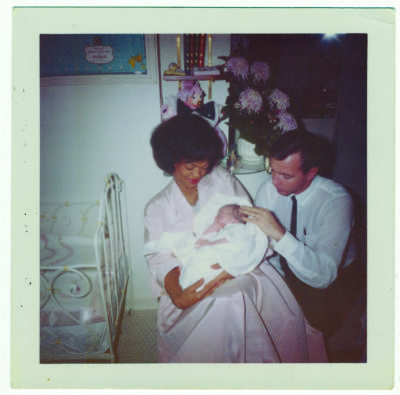 Eartha Kitt and Bill McDonald with newborn Kitt Shapiro (Courtesy of Kitt Shapiro)