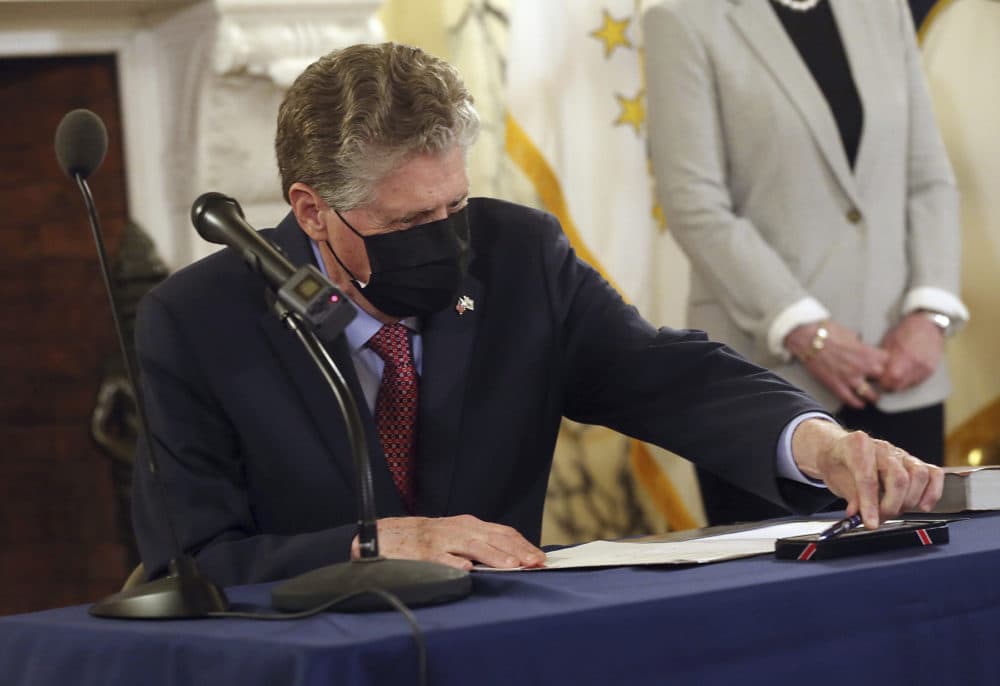Rhode Island Gov. Daniel J. McKee. (Bob Breidenbach/Providence Journal via AP, Pool)
