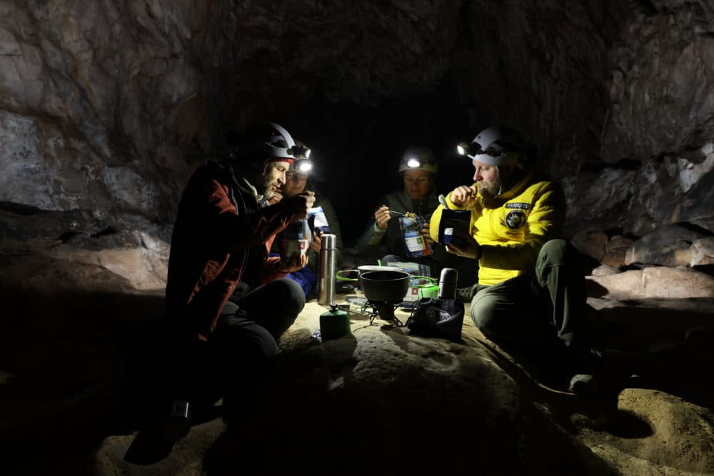 Fourteen people spent 40 days without natural sunlight or clocks. The experiment was part of Deep Time's project to better understand how humans adapt to loosing all sense of time. (Deep Time © Human Adaptation Institute)