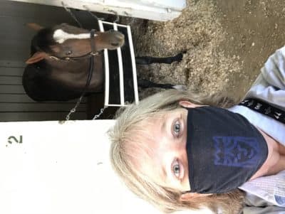 The author and Hot Rod Charlie, the horse that took her to Churchill Downs. (Courtesy)