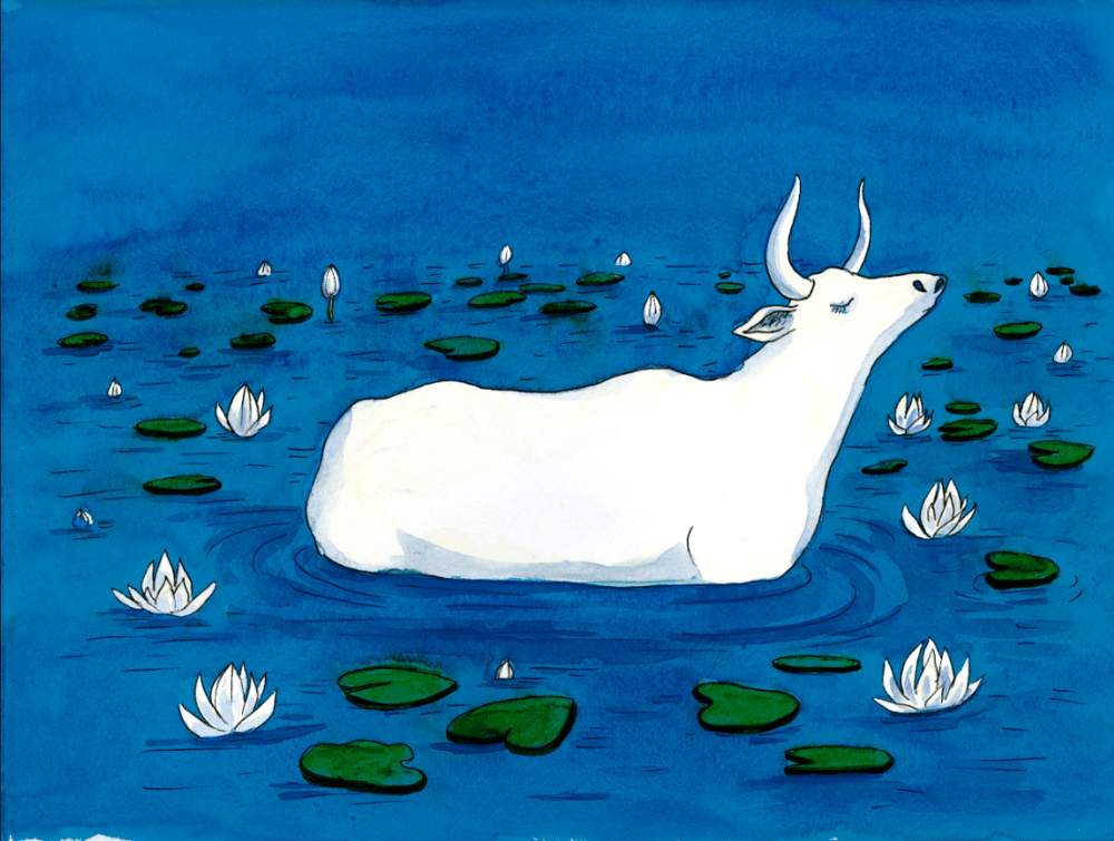 ("The Bearded Lake" by Sabina Hahn)