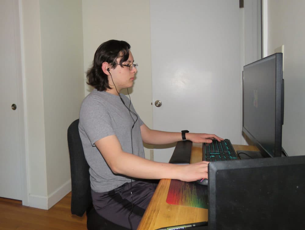 Stefan Lachemann's remote schooling set up. (Courtesy photo)