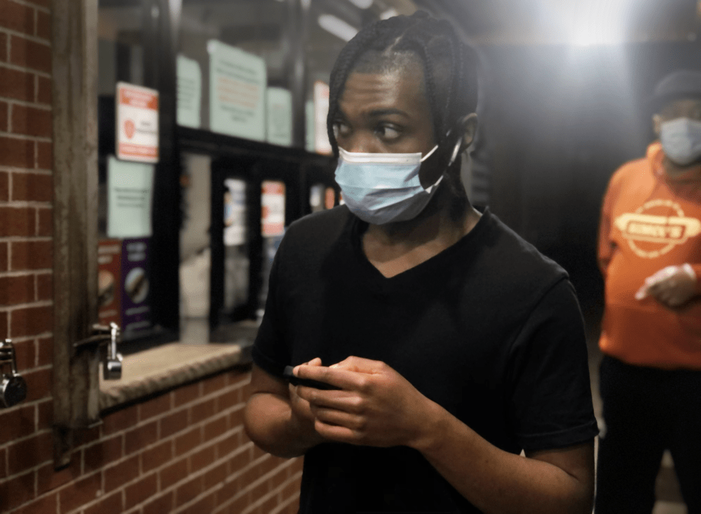 After his remote school days, Will Brown walks around Mattapan and Dorchester to "refocus." (Max Larkin/WBUR)