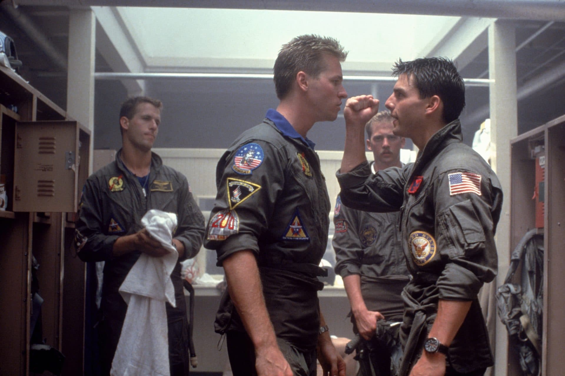 Val Kilmer and Tom Cruise in "Top Gun." (Courtesy Paramount Pictures)