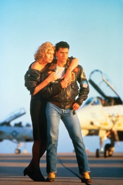 Kelly McGillis and Tom Cruise in "Top Gun." (Courtesy Paramount Pictures)