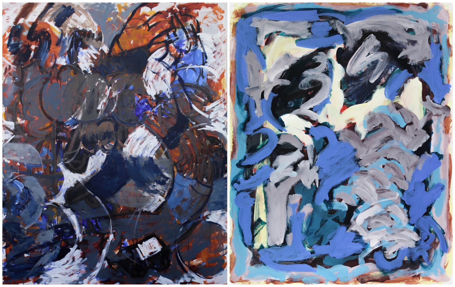 Demetri Espinosa's works "Drowning" (left) and "Deep End." (Courtesy LaiSun Keane)