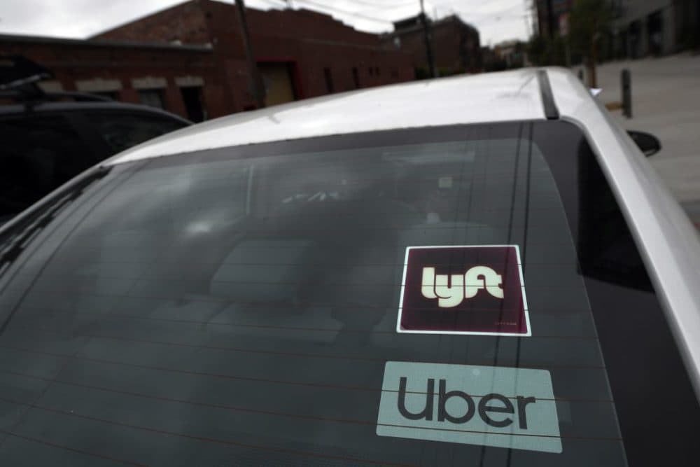 A Lyft and Uber driver. (Robyn Beck/AFP/Getty Images)