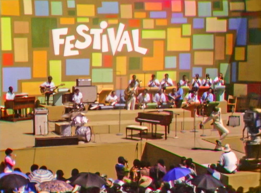 Tony Lawrence hosts the Harlem Cultural Festival in 1969, featured in "Summer of Soul." (Photo courtesy of Searchlight Pictures. © 2021 20th Century Studios)