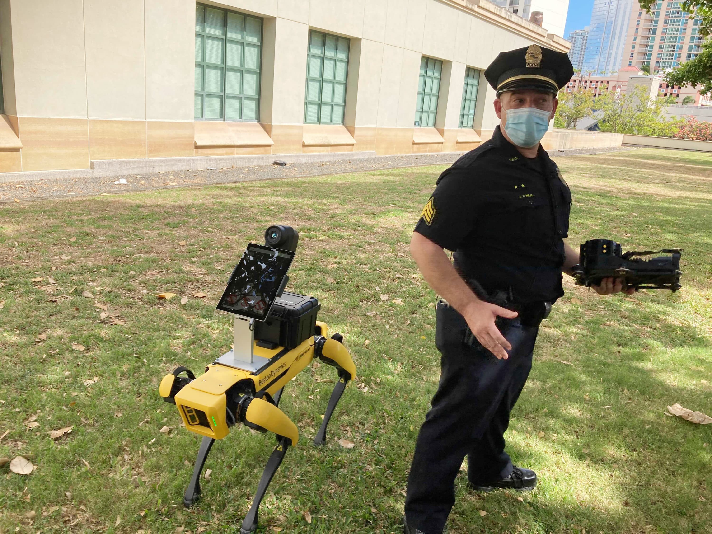 Boston Dynamics Robotic Dogs Used By Honolulu Police To Scan Homeless  People For Fevers | WBUR News