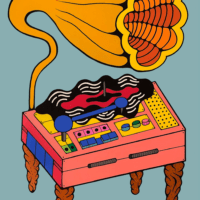 (&quot;Funky Record Player" by South Burton)