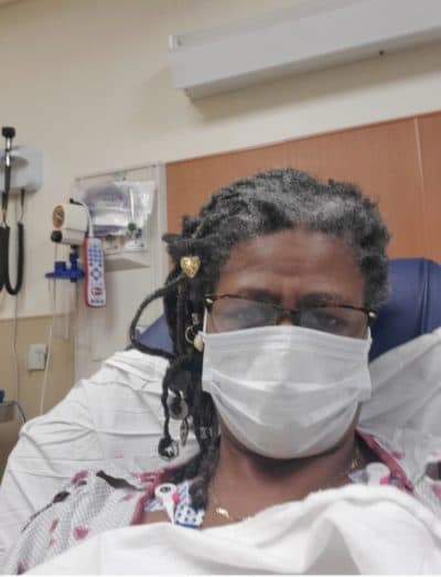 Marjorie Roberts in the hospital (Courtesy of Marjorie Roberts)