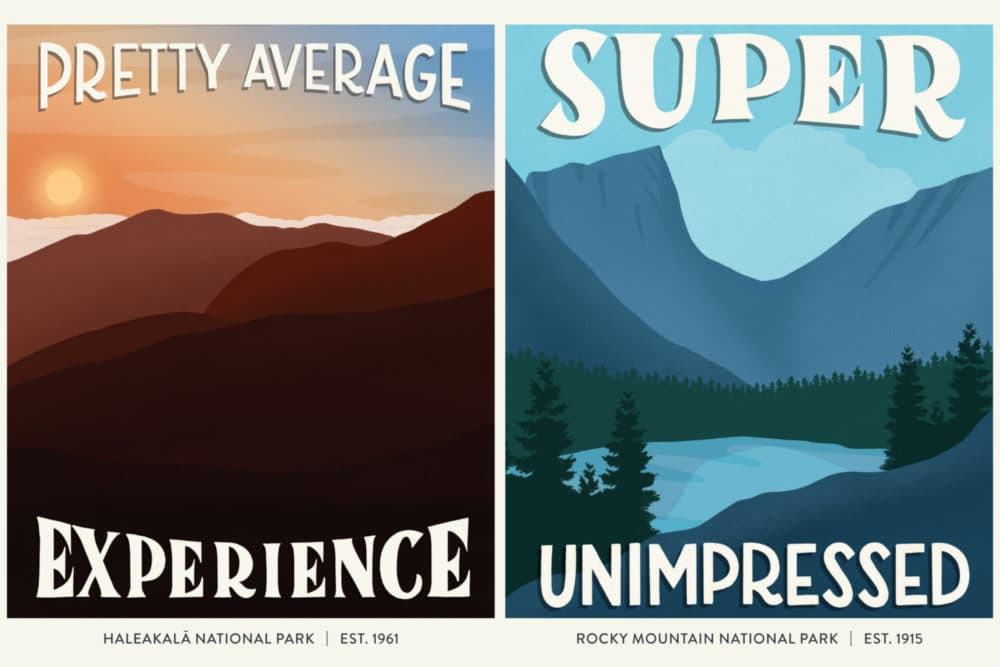 Illustrations from "Subpar Parks" (© Amber Share)