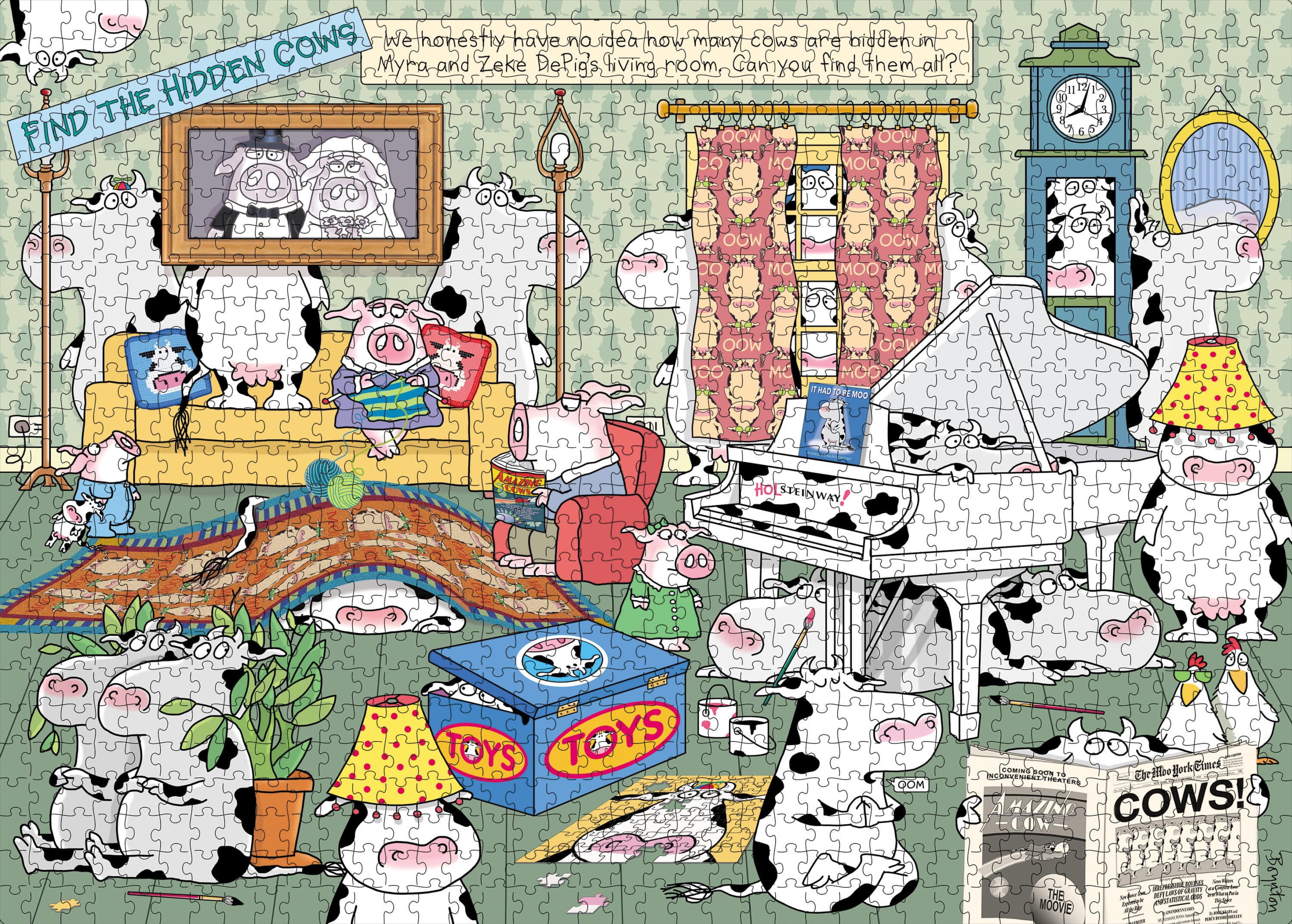 New 100 Piece Happy Hippo Puzzle 